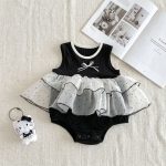 【66-90cm】ロンパース ベビー 蝶結び メッシュ スウィート - 画像 (6)