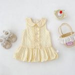 【73-120cm】ワンピース ベビー 可愛い ドット プリント - 画像 (3)