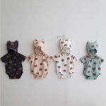 【66-90cm】ロンパース ベビー クマ柄 半袖 かわいい - 画像 (3)