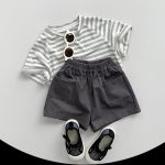 【80-130cm】ショートパンツ キッズ服 レトロ 5色選べる - 画像 (10)
