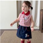 【80-130cm】ベストorスカート 女の子 ボーダー柄 おしゃれ - 画像 (9)