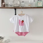 【66-100cm】セットアップ ロンパース ベビー 韓国風 フルーツ柄 - 画像 (14)