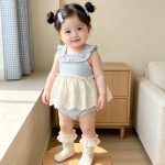 【66-90cm】ロンパース ベビー ブルー フリル 可愛い - 画像 (10)