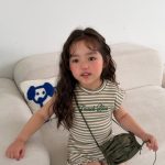 【73-120cm】セットアップ ベビー ボーダー柄 韓国風 - 画像 (5)