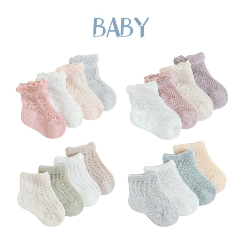 4 【GOODS】4足セット ソックス 薄手 シンプル - 画像 (1)