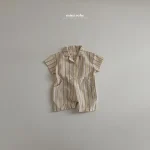 【73-90cm】ロンパース ベビー ストライプ オールインワン - 画像 (5)