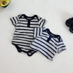 【66-90cm】ロンパース ベビー 爽やか ボーダー - 画像 (7)