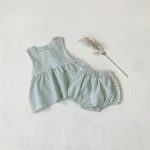 【66-100cm】ロンパース ベビーチェック セットアップ - 画像 (9)