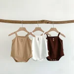 【66-90cm】ロンパース ベビー チェックor小花柄 キャミソール - 画像 (21)