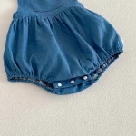 【66-90cm】ロンパース or シャツ ベビー イチゴ刺繍 サロペット - 画像 (12)