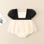 【66-90cm】ロンパース ベビー カラー バリパフスリーブ - 画像 (5)
