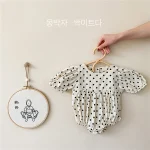 【66-90cm】ロンパース ベビー 韓国風 パフスリーブ ドット - 画像 (17)