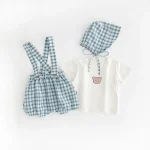 【66-100cm】セットアップ ベビー チェック 熊柄 2点セット - 画像 (21)