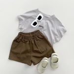【80-130cm】ショートパンツ キッズ服 レトロ 5色選べる - 画像 (11)