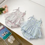 【66-90cm】ロンパース ベビー リボン ワンピース風 - 画像 (3)