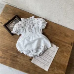 【66-90cm】ロンパース or ワンピース ベビー 小花柄 シンプル - 画像 (8)