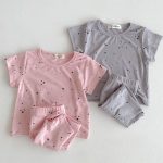【80-130cm】セットアップ 女の子 コットン 星柄 プリント - 画像 (15)