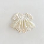 【66-90cm】ロンパース ベビー 柔らか レースプリンセス - 画像 (6)