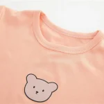 【66-100cm】セットアップ ベビー チェック 熊柄 2点セット - 画像 (16)