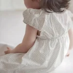 【73-100cm】ワンピース ベビー パフスリーブ ドット - 画像 (7)