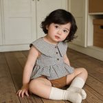 【66-90cm】ロンパース ベビー 可愛い チェック - 画像 (5)