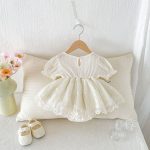 【66-90cm】ロンパース ベビー 柔らか レースプリンセス - 画像 (4)