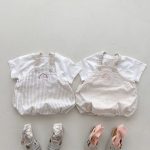 【66-90cm】サロペットロンパース ベビー レインボー 刺繍 - 画像 (10)