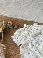 【66-90cm】ロンパース or ワンピース ベビー 小花柄 シンプル - 画像 (15)