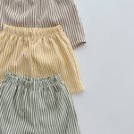 【80-130cm】セットアップ カラフル ストライプ 熊 シンプル - 画像 (7)