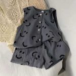 【80-160cm】セットアップ キッズ 総柄 プリント ノースリーブ - 画像 (3)