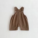【66-90cm】サロペット ベビー ベーシック 無地 カジュアル - 画像 (5)