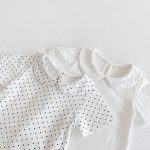 【66-90cm】ロンパース ホワイト ドット柄 可愛い ベビー服 - 画像 (13)