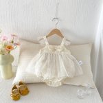 【66-90cm】ロンパース ベビー 蝶結び プリンセス - 画像 (5)