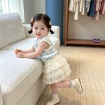 【73-100cm】トップス ベビー セーラー 折り襟 ボーダー - 画像 (3)