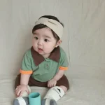【66-90cm】パンツ or ポロ トップス ベビー 韓国風 ベアーデザイン - 画像 (16)