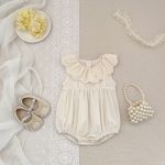 【66-90cm】ロンパースorワンピース 姉妹服 フリル ノースリーブ - 画像 (10)