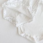 【66-90cm】ロンパース ホワイト ドット柄 可愛い ベビー服 - 画像 (9)
