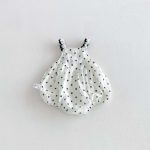 【66-90cm】ロンパース ベビー 蝶結び ドット - 画像 (4)