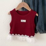 【90-130cm】トップス 女の子 レース フリル付き - 画像 (4)