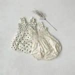 【66-90cm】キャミ ロンパース ベビー ドットor小花柄 - 画像 (5)