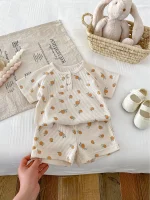 【66-100cm】セットアップ ベビー 小花柄ORレモンワッフル - 画像 (6)