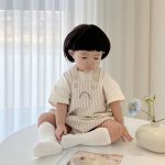 【66-90cm】サロペットロンパース ベビー レインボー 刺繍 - 画像 (7)