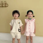 【80-150cm】セットアップ 女の子 リンクコーデリネン - 画像 (7)