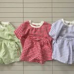 【73-120cm】セットアップ ベビー ドーパミンカラー チェック柄 - 画像 (6)