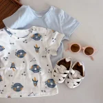 【66-100cm】Tシャツ ベビー うさぎor熊柄orノーカラー - 画像 (24)