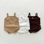 【66-90cm】ロンパース ベビー チェックor小花柄 キャミソール - 画像 (30)