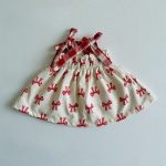 【66-90cm】トップス ベビー 紐付き キャミソール ワンピース風 - 画像 (6)