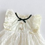 【66-90cm】ロンパース ベビー レース フリル ノースリープ - 画像 (6)