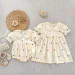 【66-90cm】ロンパースorワンピース 姉妹服 可愛いフラワー - 画像 (2)