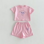 【80-130cm】2点セット 女の子 韓国雰囲気 リボン プリント - 画像 (14)